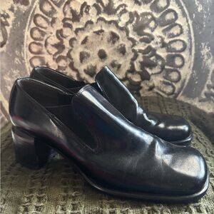 Vintage Enzo Angiolini Black Leather Shoes 6.5